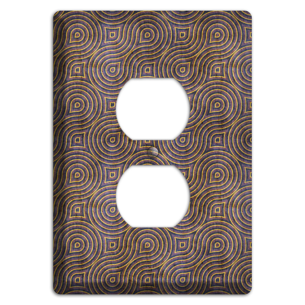 Purple Swirl Duplex Outlet Wallplate