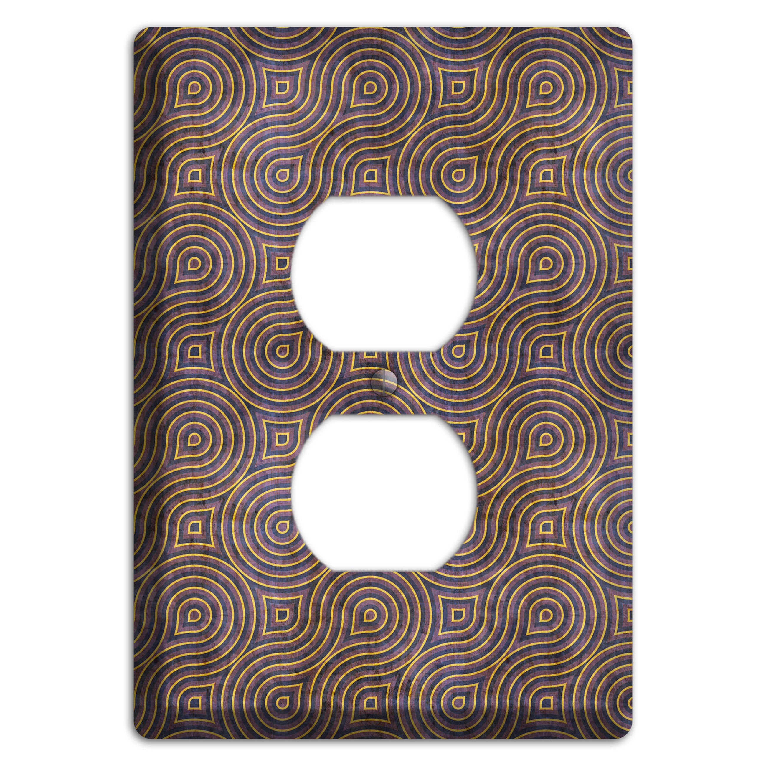 Purple Swirl Duplex Outlet Wallplate