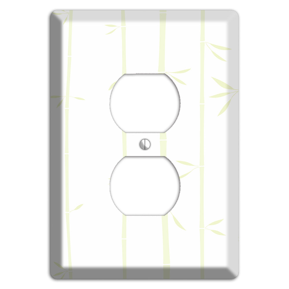 Light Green Bamboo Duplex Outlet Wallplate
