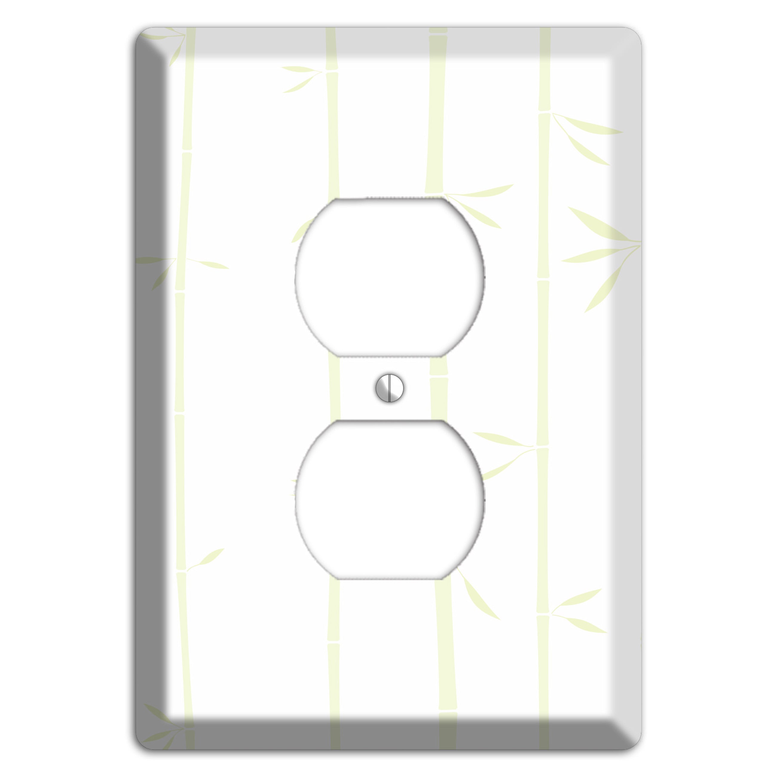 Light Green Bamboo Duplex Outlet Wallplate