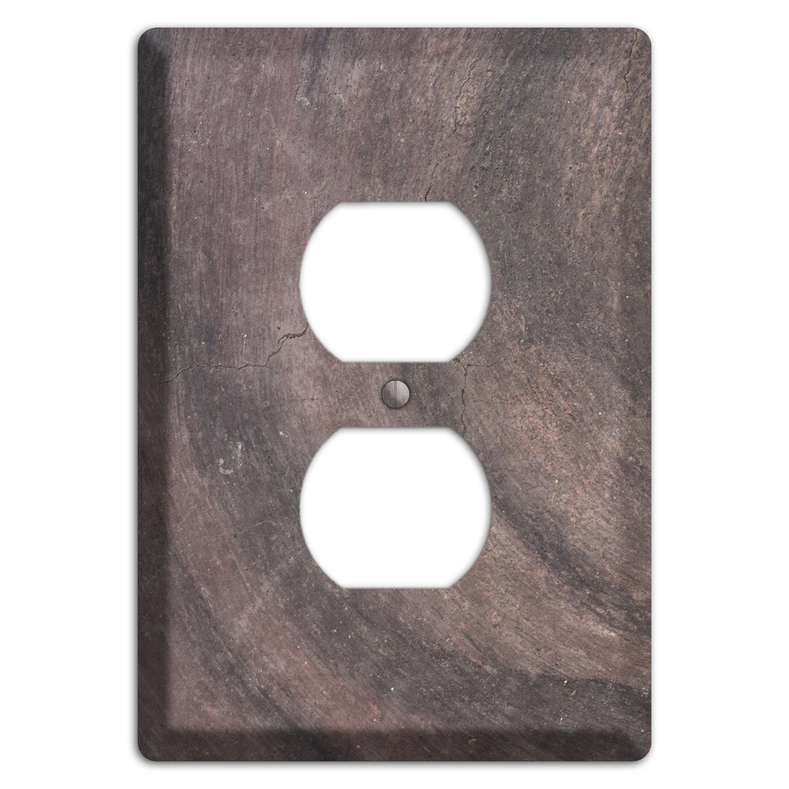Brown Swirl Concrete Duplex Outlet Wallplate