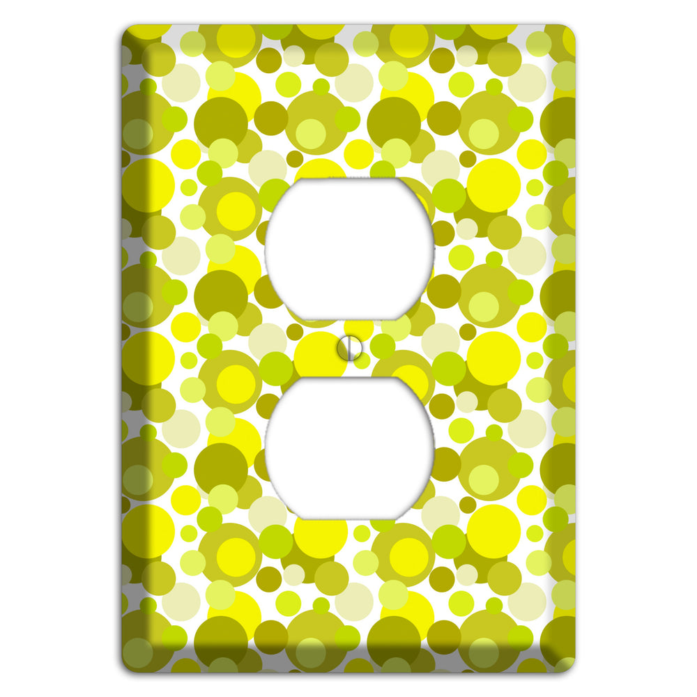 Multi Olive Bubble Dots Duplex Outlet Wallplate