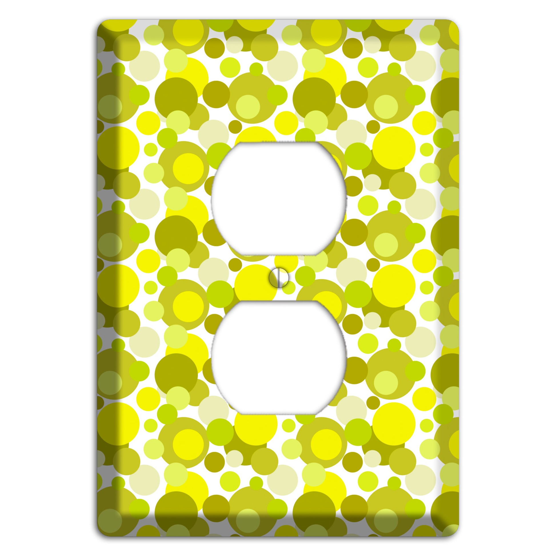Multi Olive Bubble Dots Duplex Outlet Wallplate