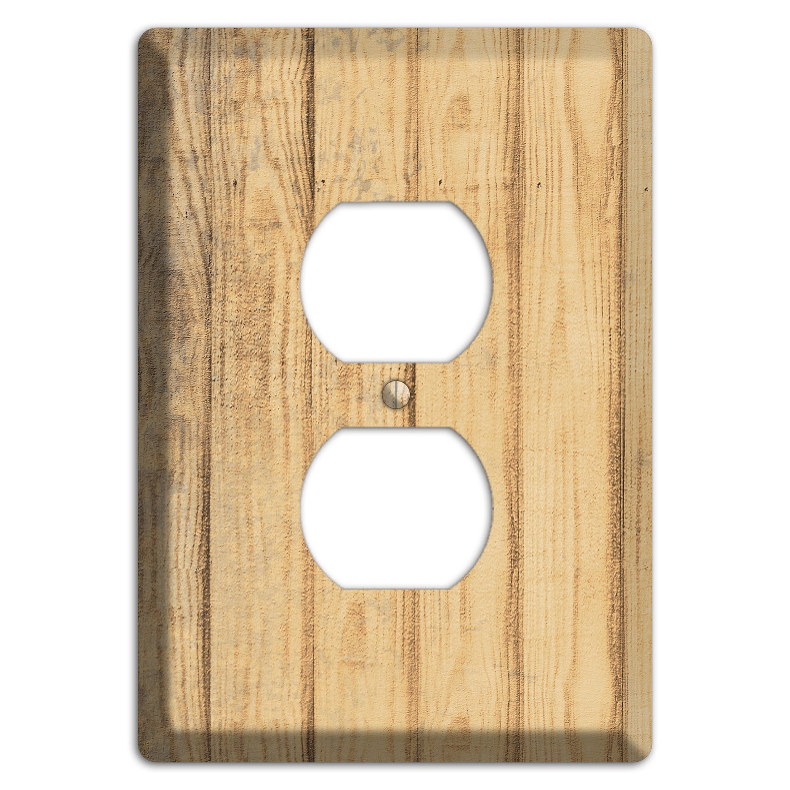Twine Weathered Wood Duplex Outlet Wallplate