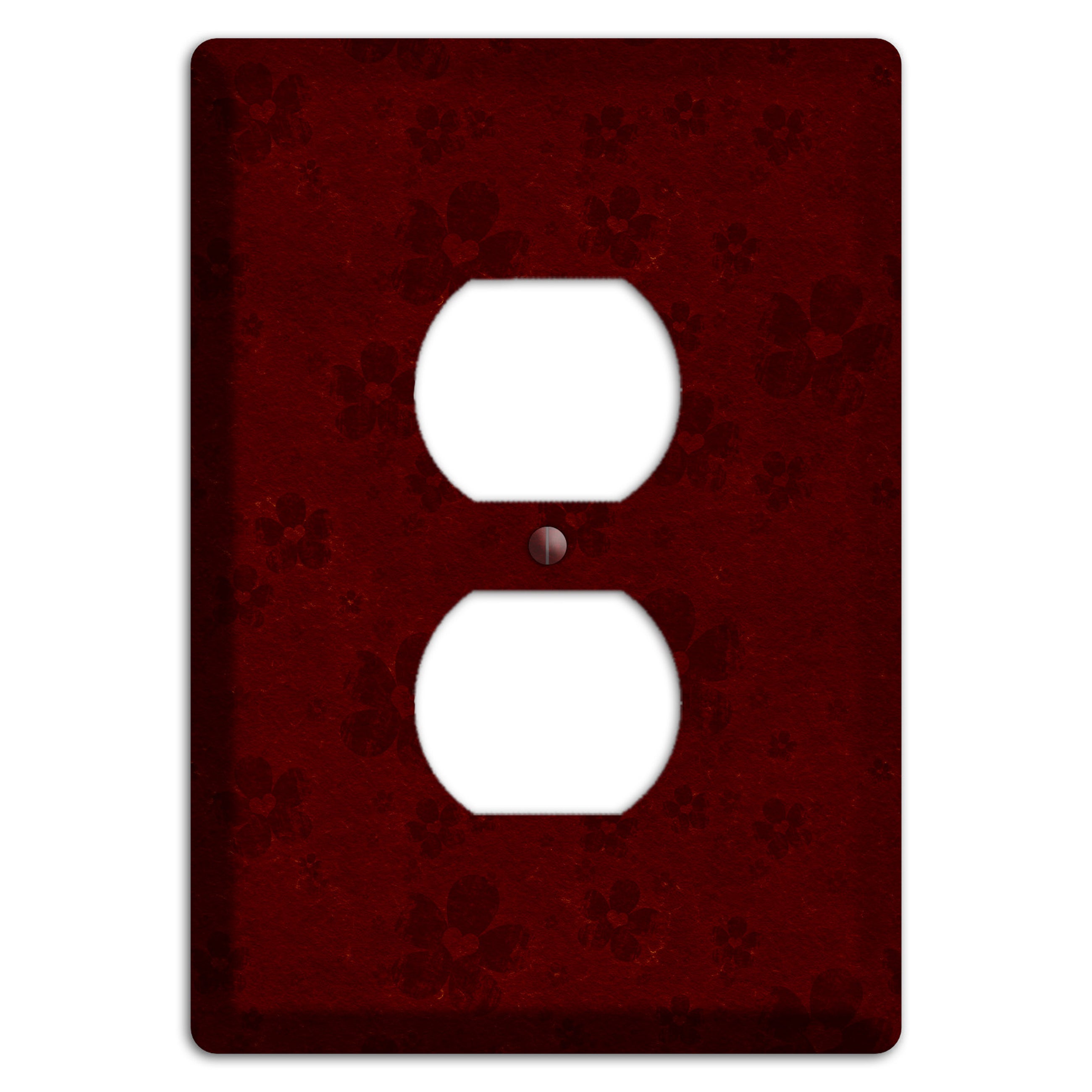 Maroon Grunge Suzani 2 Duplex Outlet Wallplate