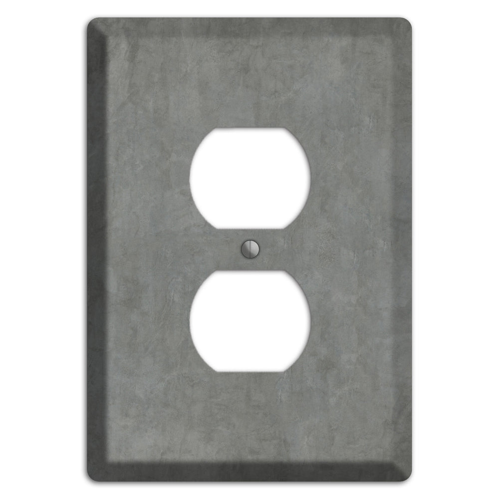 Stucco Grey Duplex Outlet Wallplate