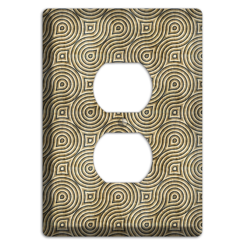 Olive Swirl Duplex Outlet Wallplate