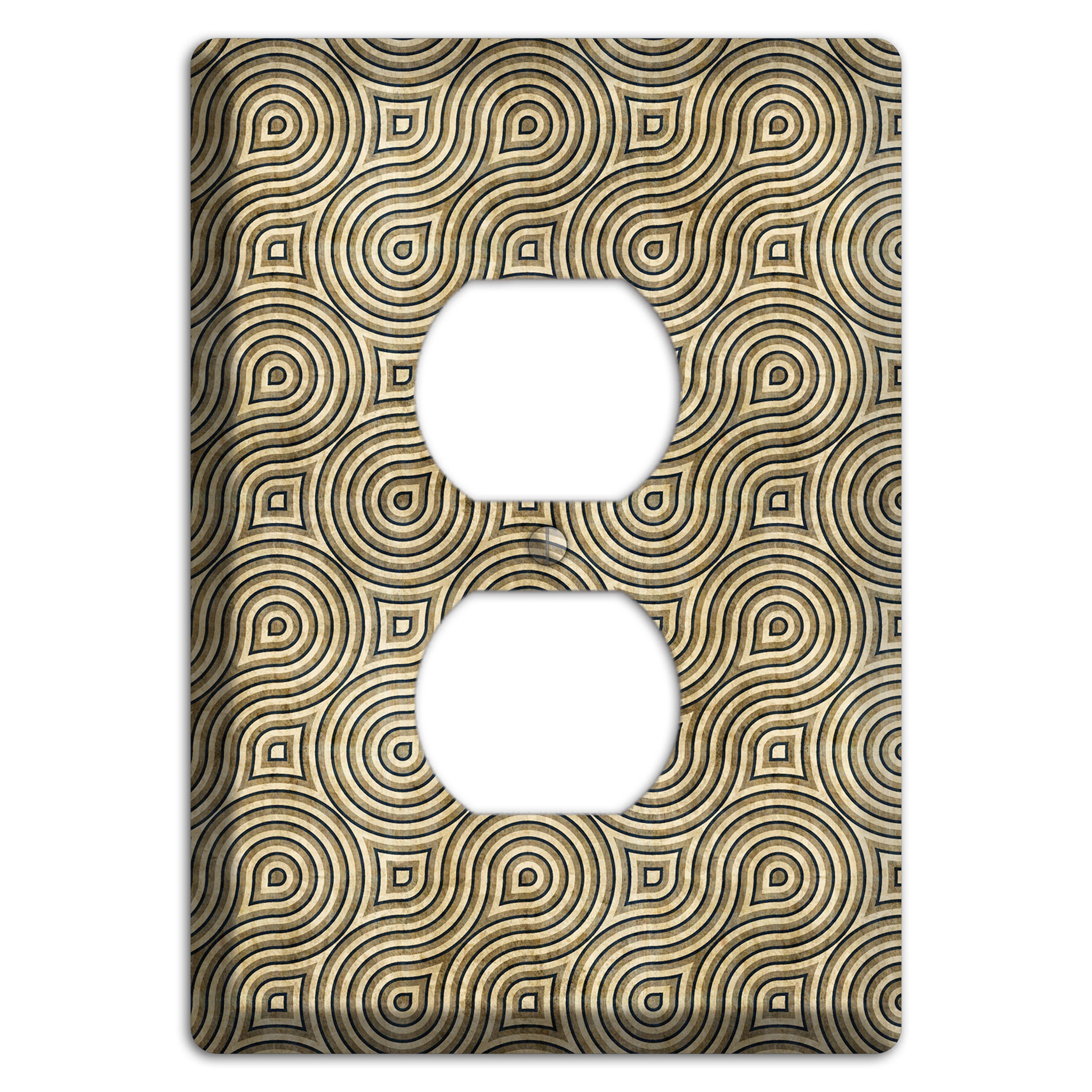 Olive Swirl Duplex Outlet Wallplate