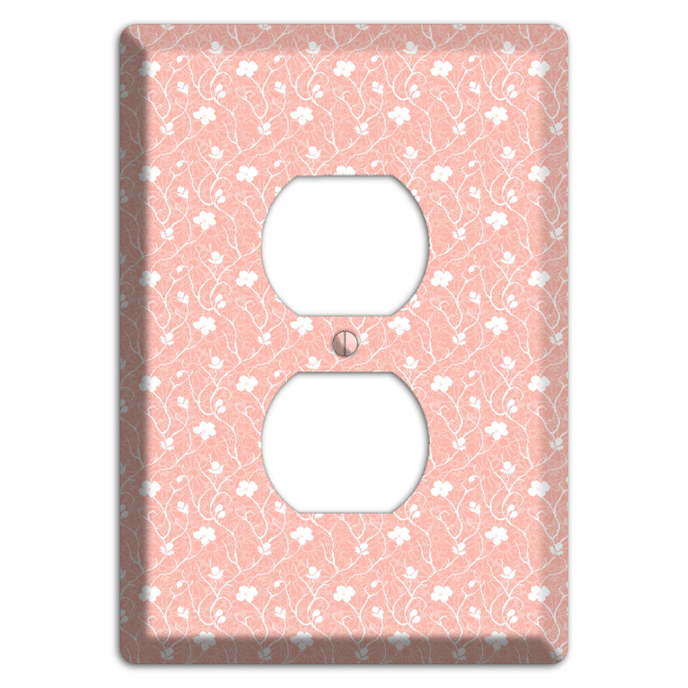 Salmon Sprig Duplex Outlet Wallplate