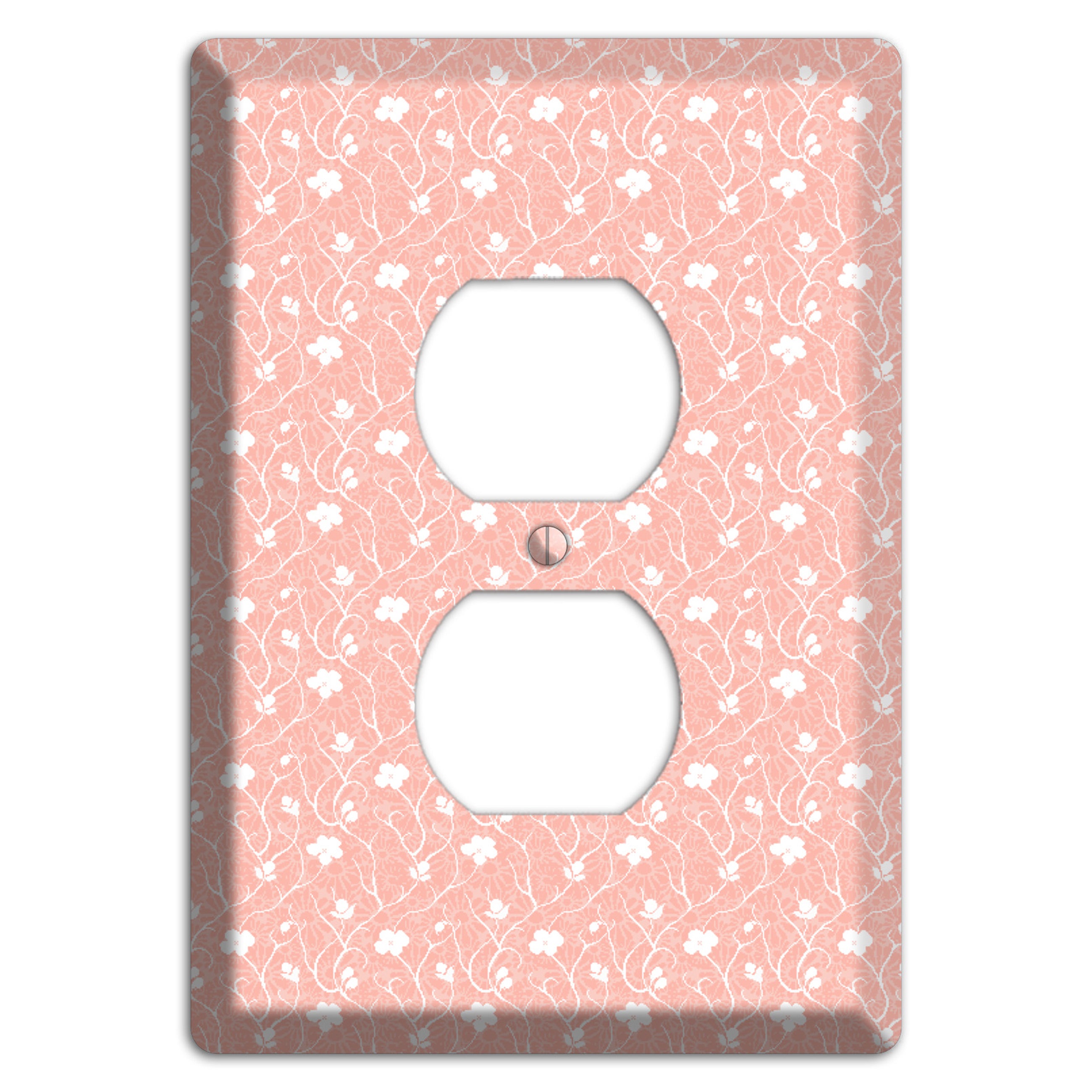 Salmon Sprig Duplex Outlet Wallplate