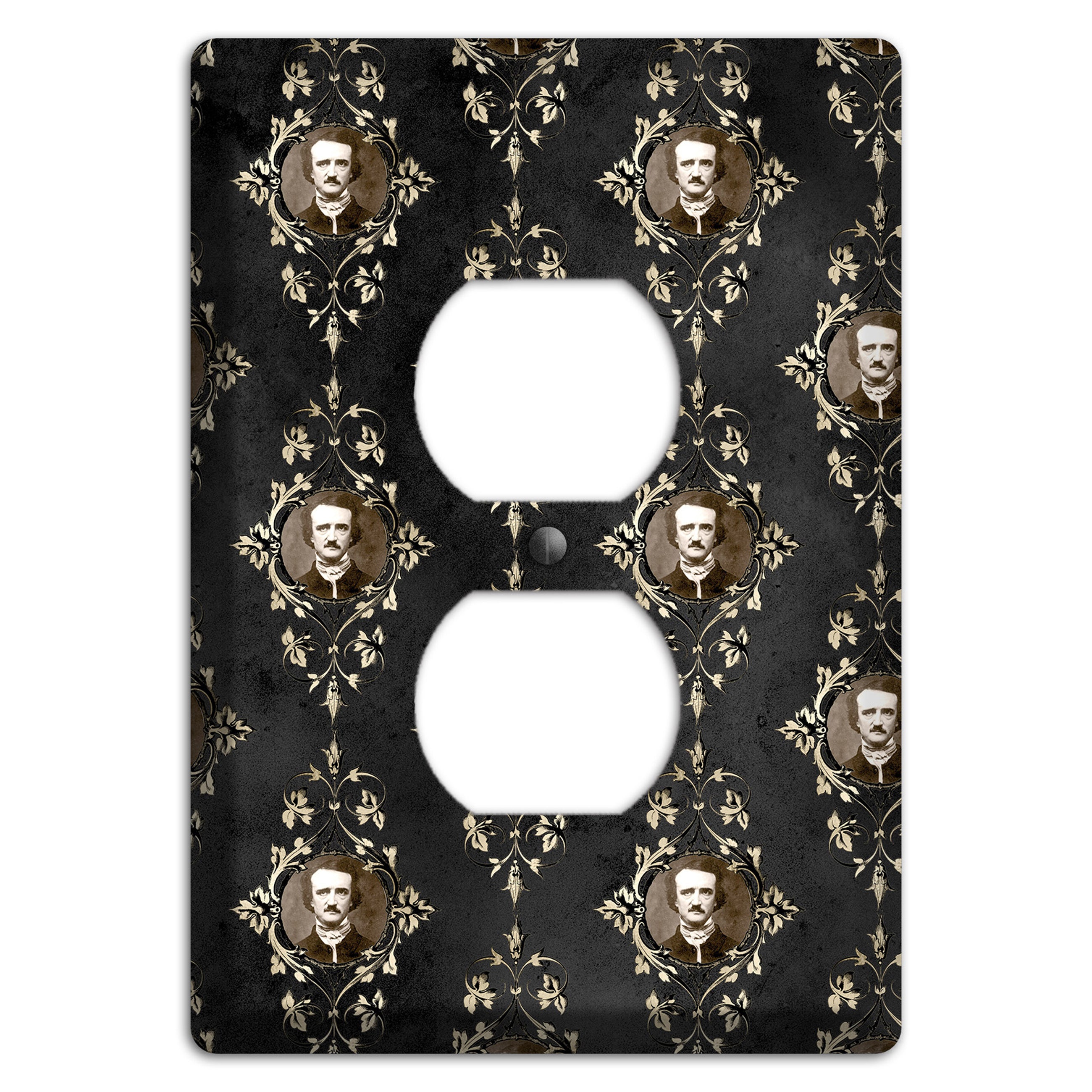 Edgar Allen Poe Self Portrait Duplex Outlet Wallplate