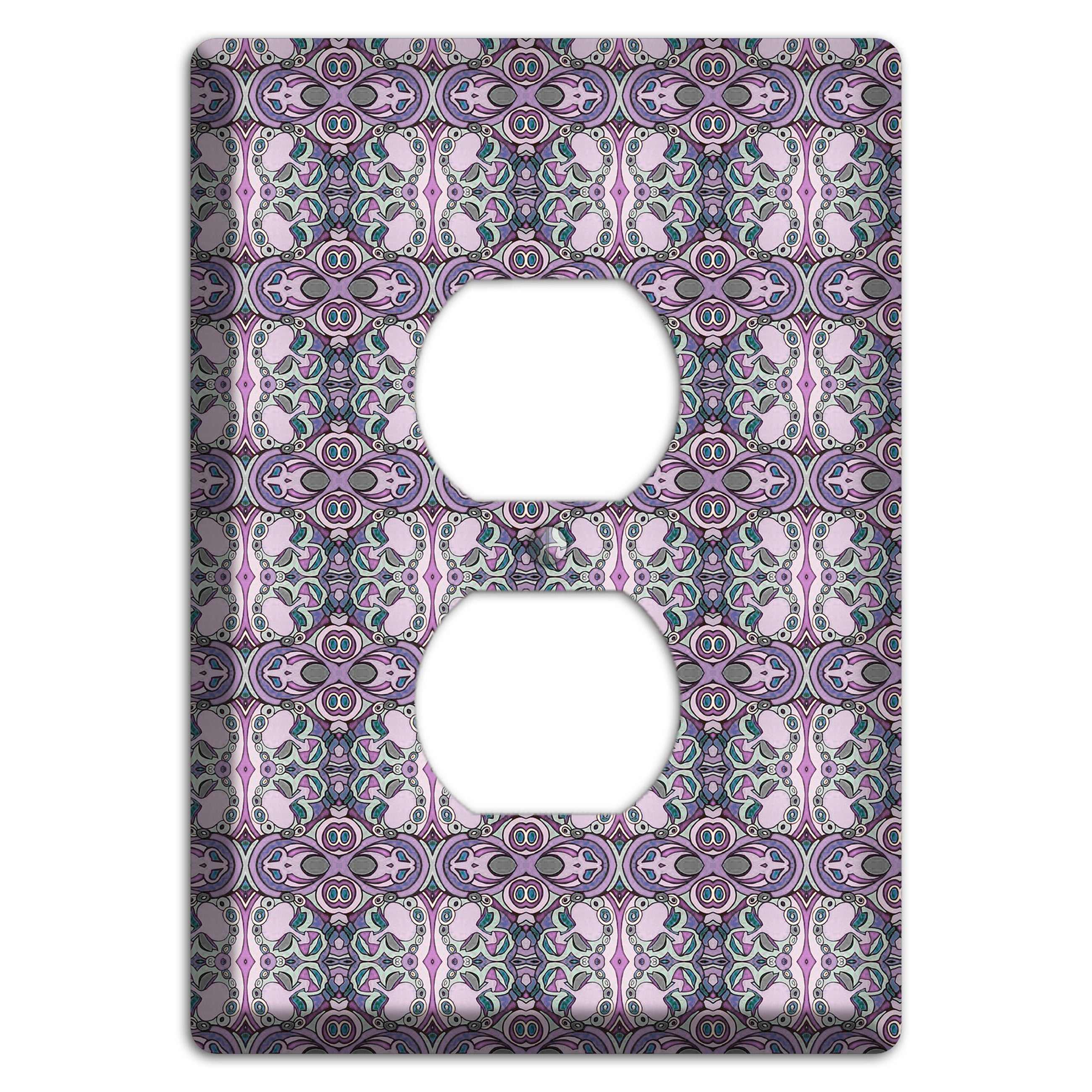 Pink Purple Sage Tapestry 2 Duplex Outlet Wallplate