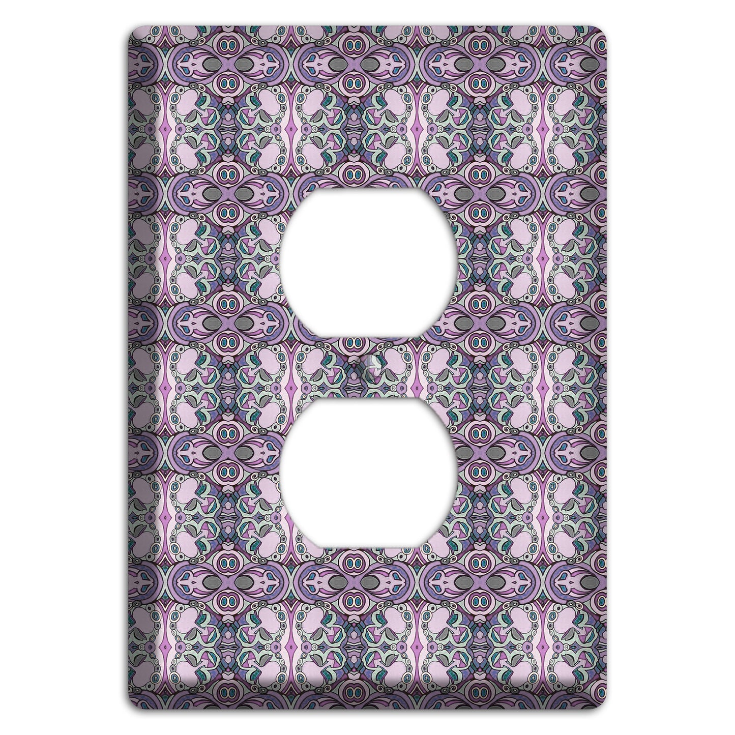 Pink Purple Sage Tapestry 2 Duplex Outlet Wallplate