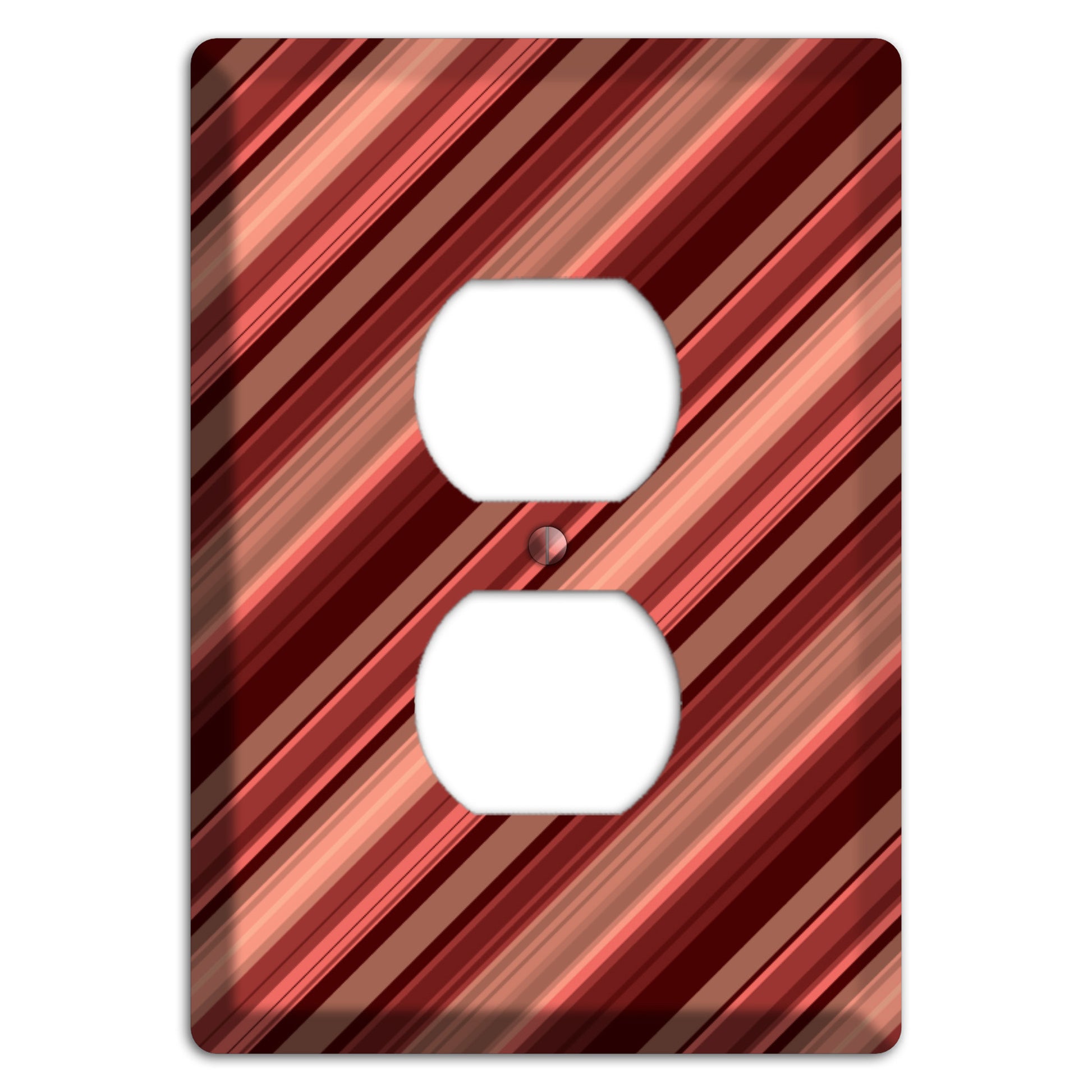 Red Stripes Duplex Outlet Wallplate