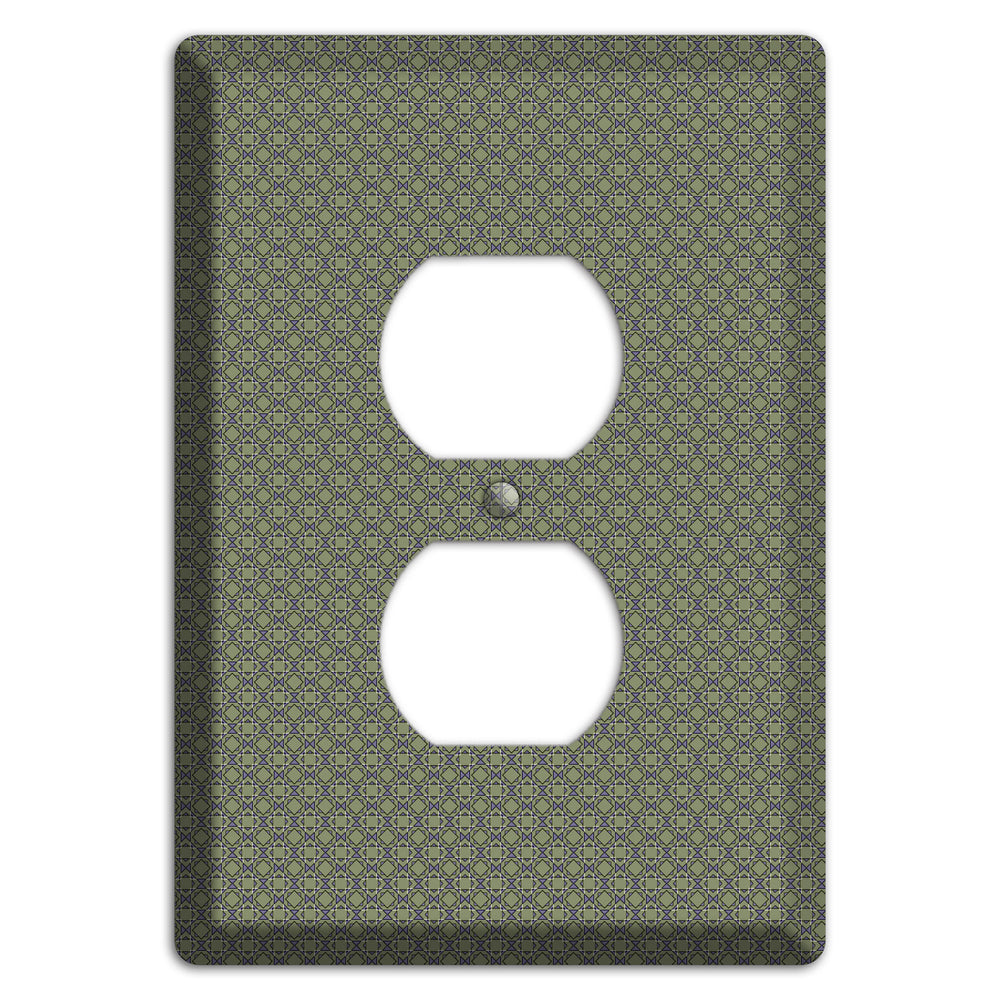 Multi Olive Foulard Duplex Outlet Wallplate