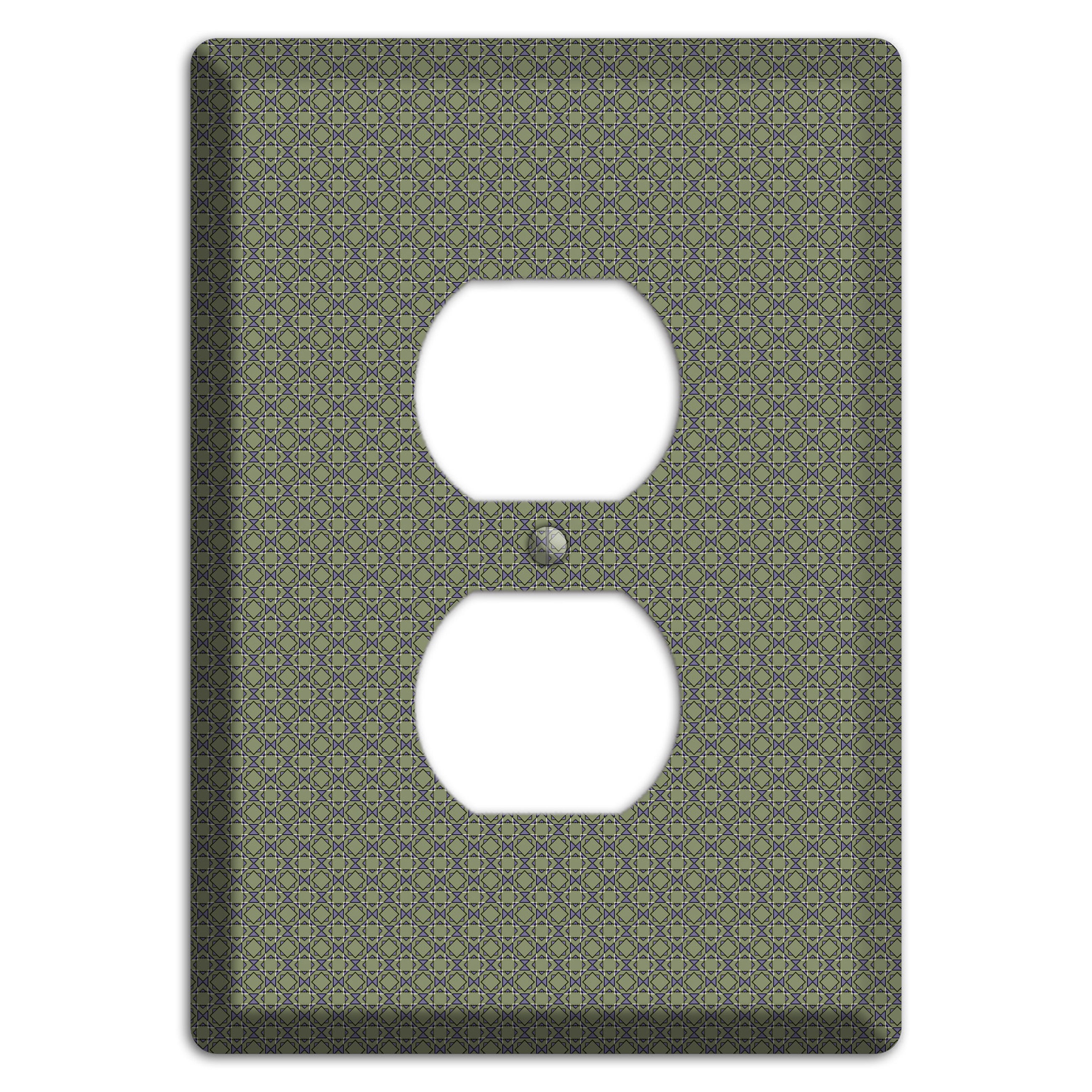 Multi Olive Foulard Duplex Outlet Wallplate
