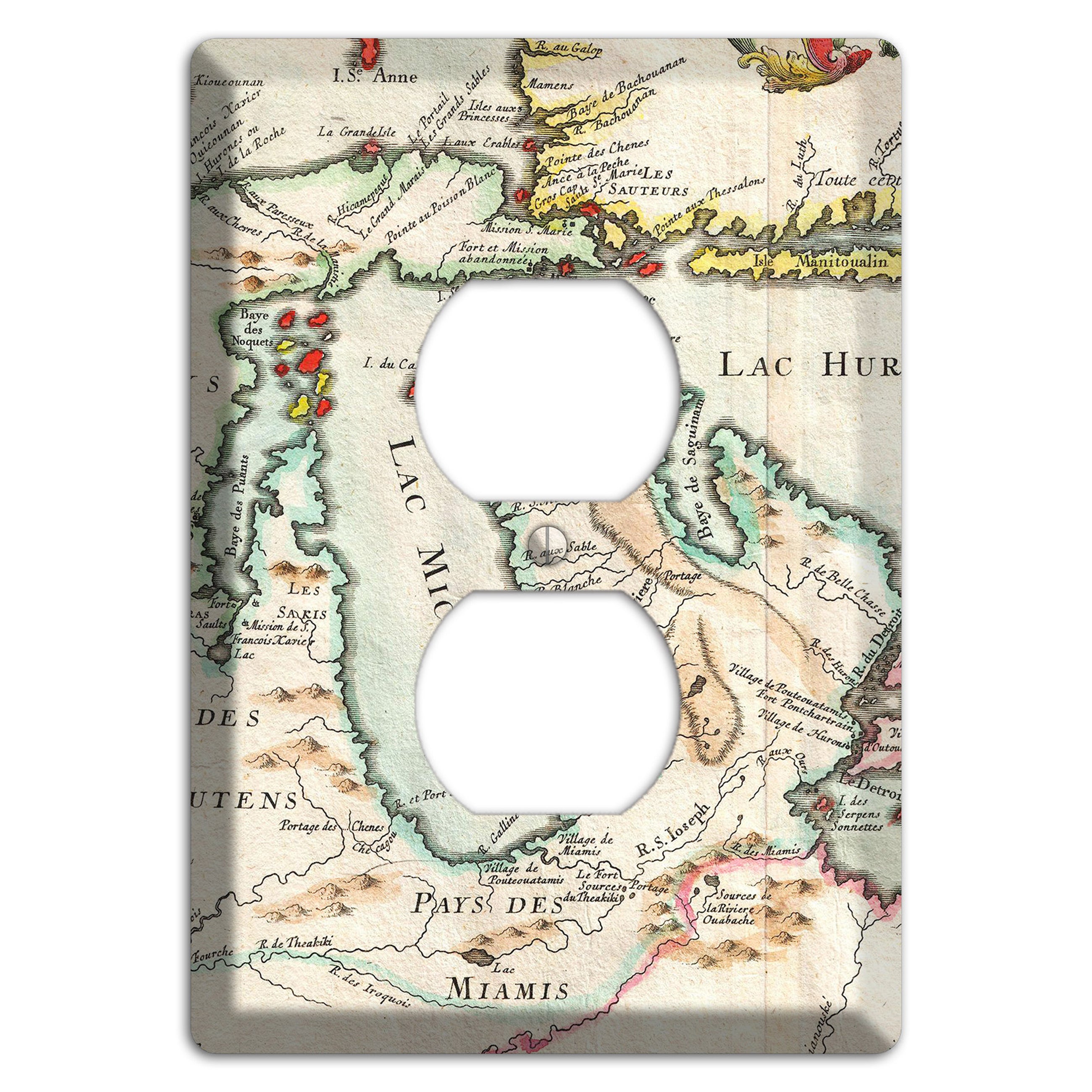 Lake Michigan Duplex Outlet Wallplate