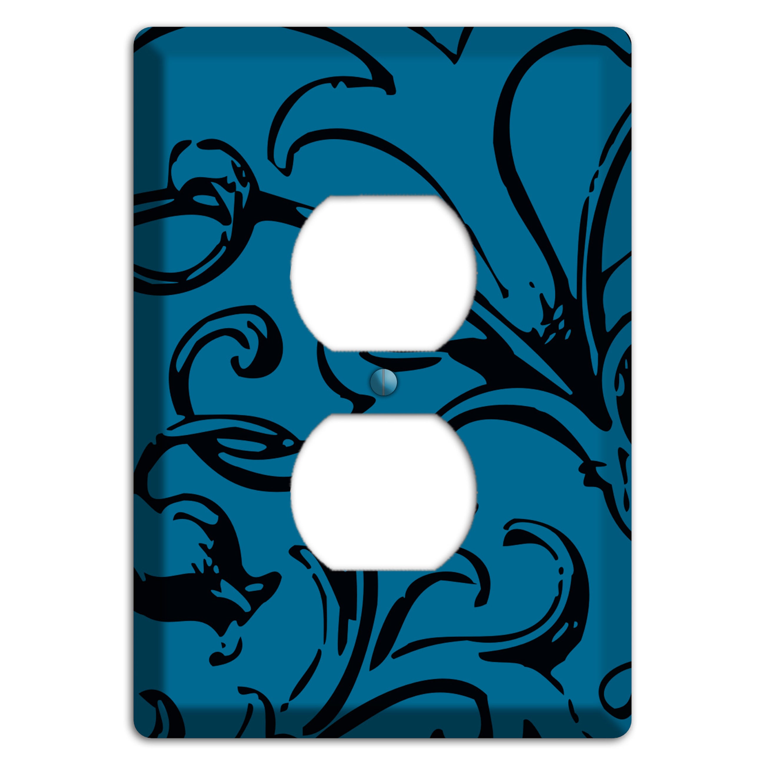Victorian Blue Duplex Outlet Wallplate