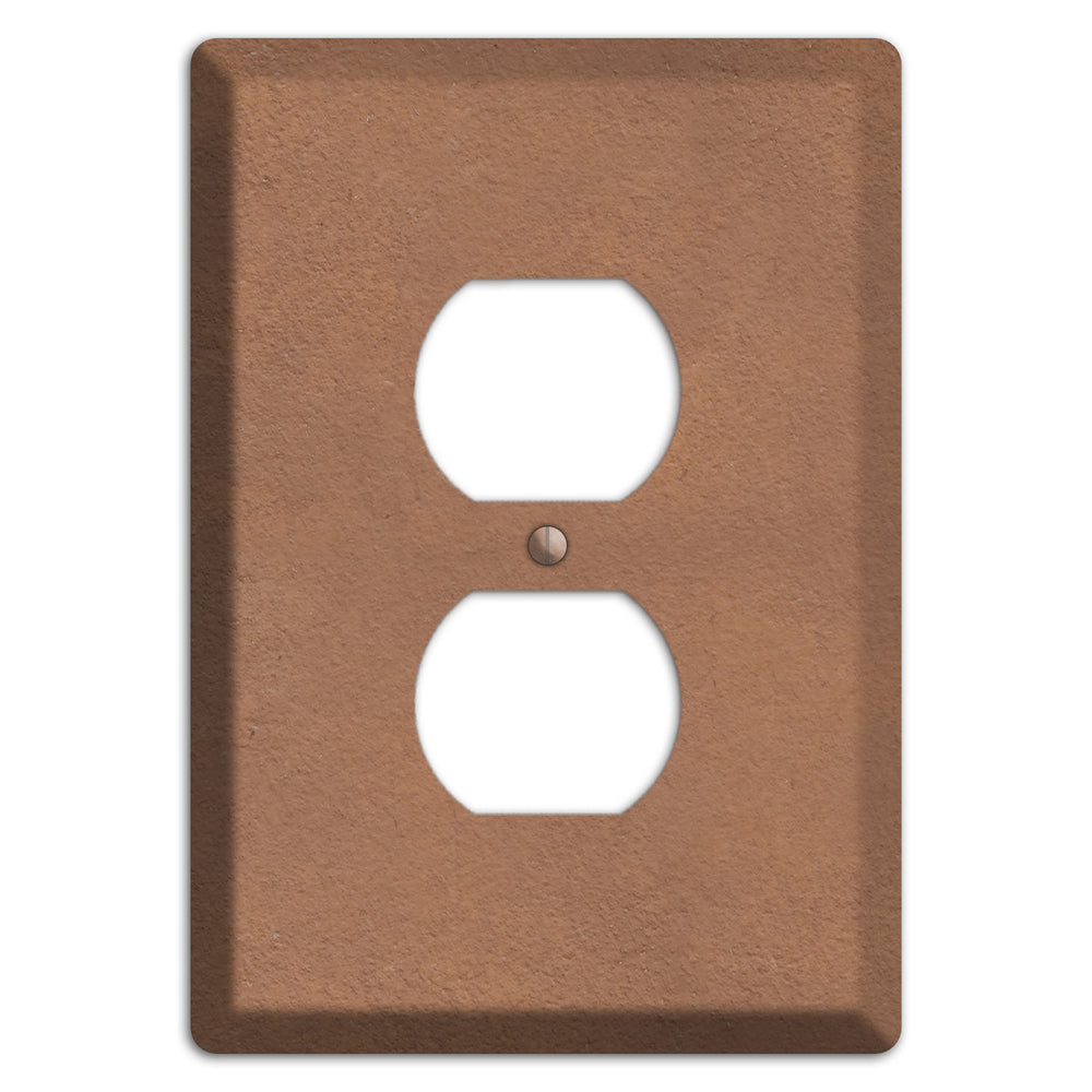 Stucoo Brown Duplex Outlet Wallplate