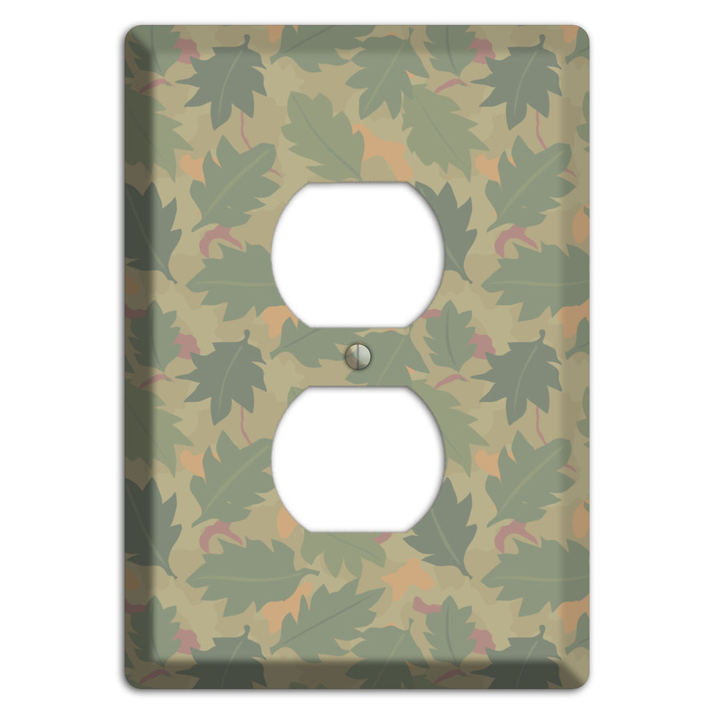 Wine Leaf Camo Duplex Outlet Wallplate