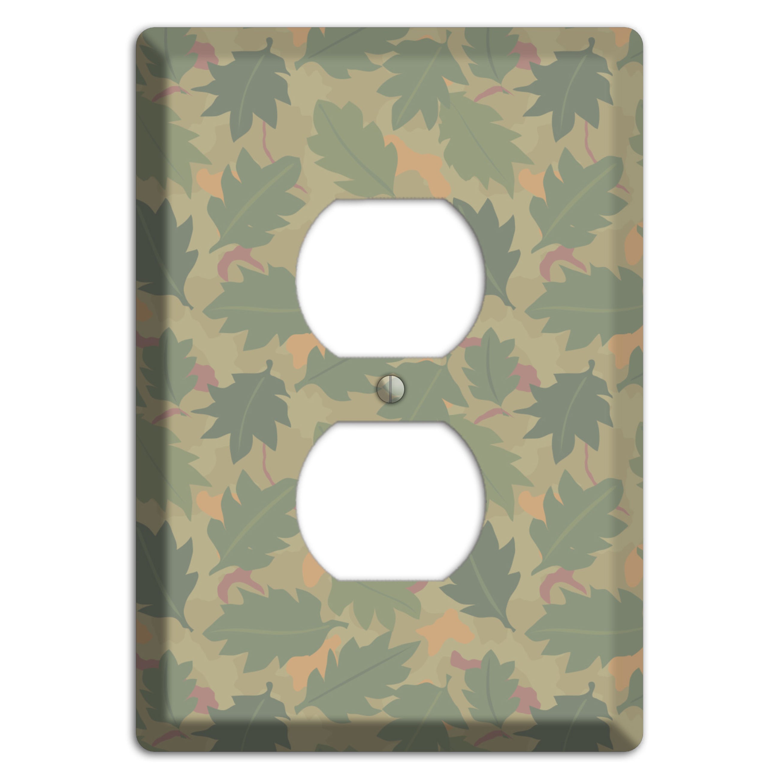 Wine Leaf Camo Duplex Outlet Wallplate