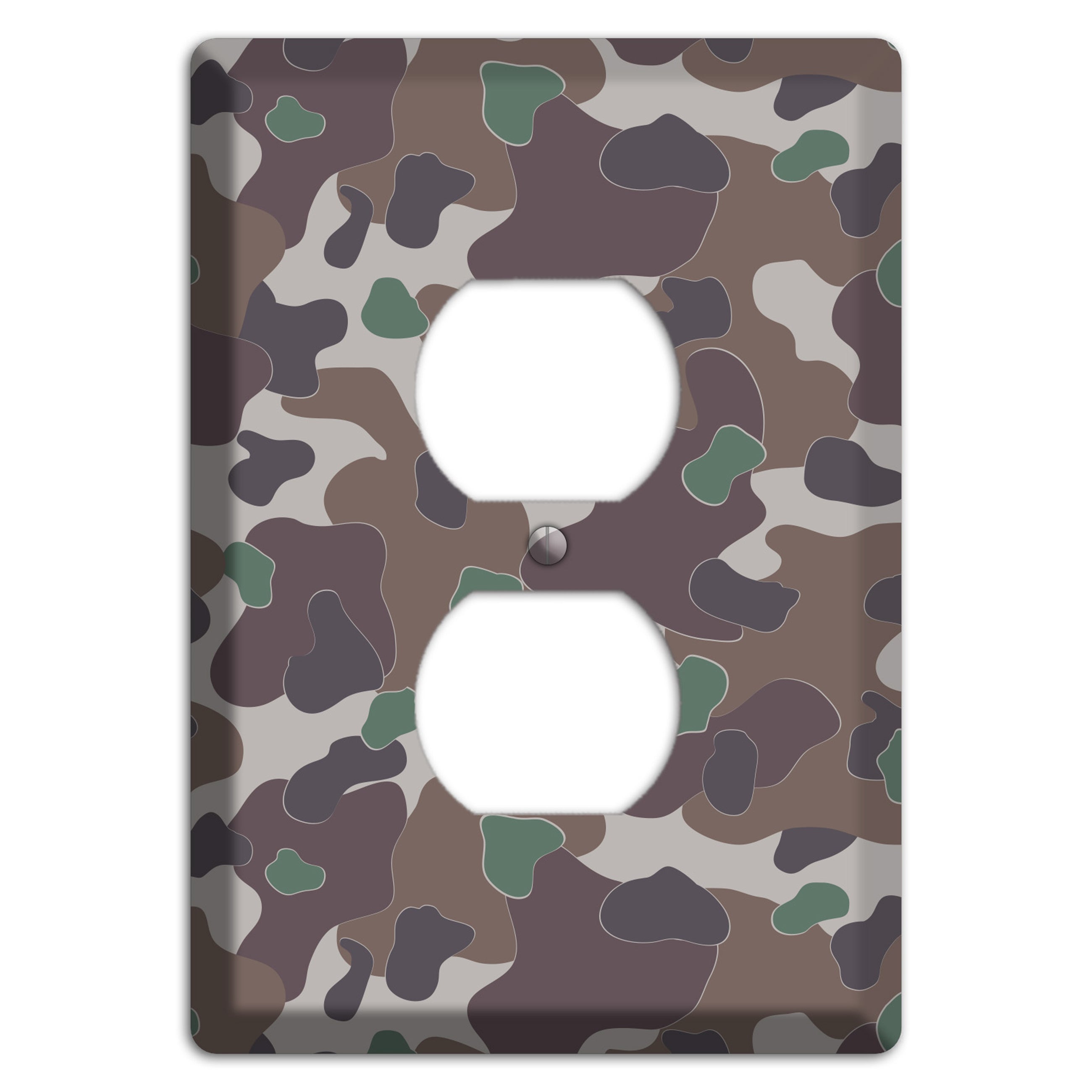 Dark Brown Camo Duplex Outlet Wallplate