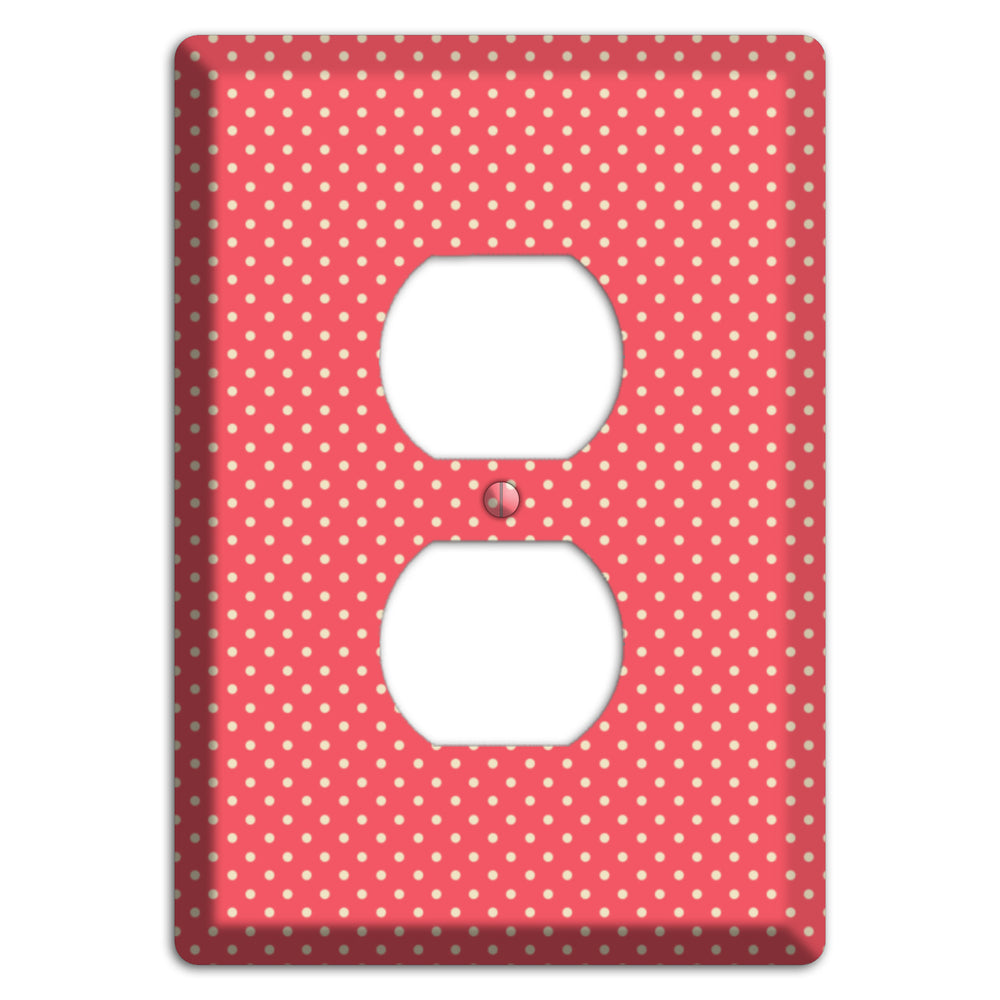 Multi Pink Tiny Polka Dots Duplex Outlet Wallplate