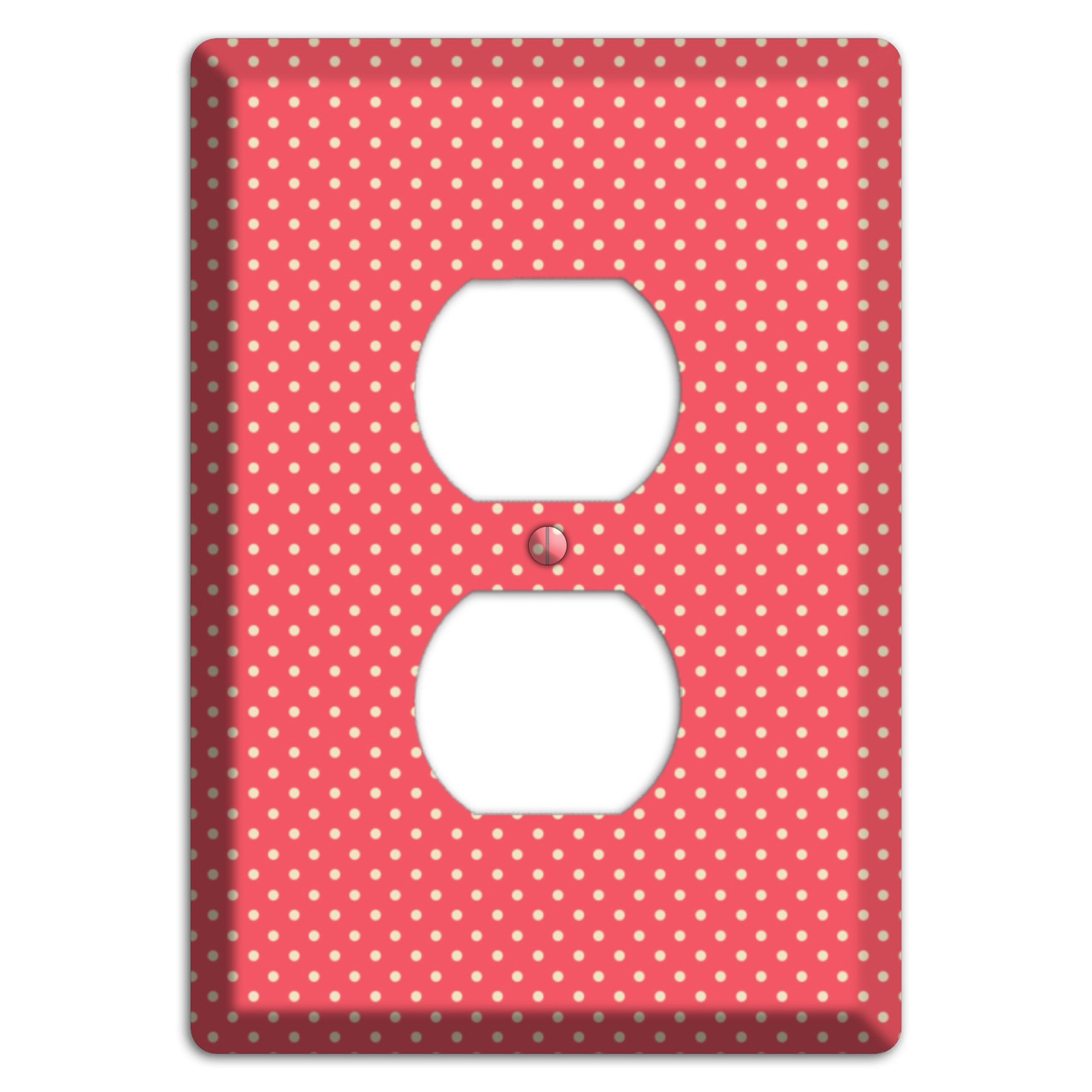 Multi Pink Tiny Polka Dots Duplex Outlet Wallplate
