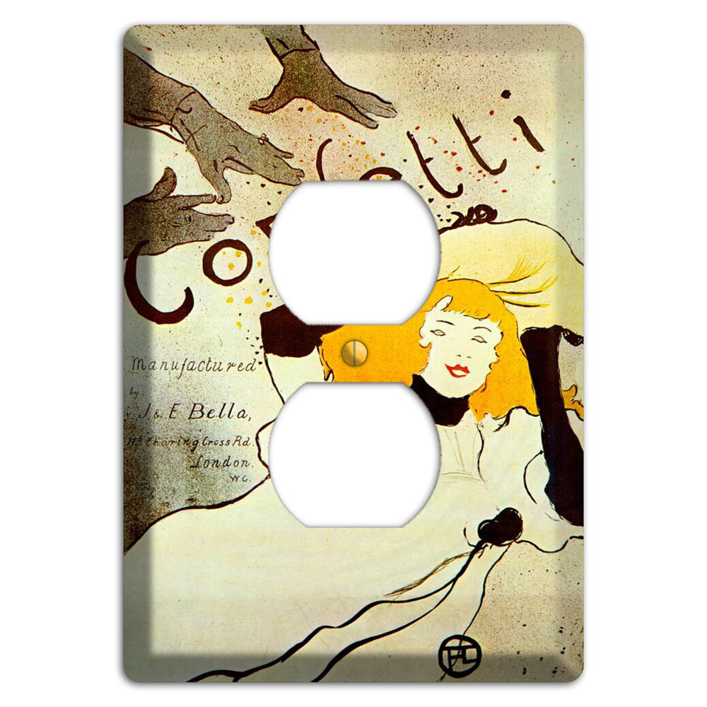 Confetti Vintage Poster Duplex Outlet Wallplate