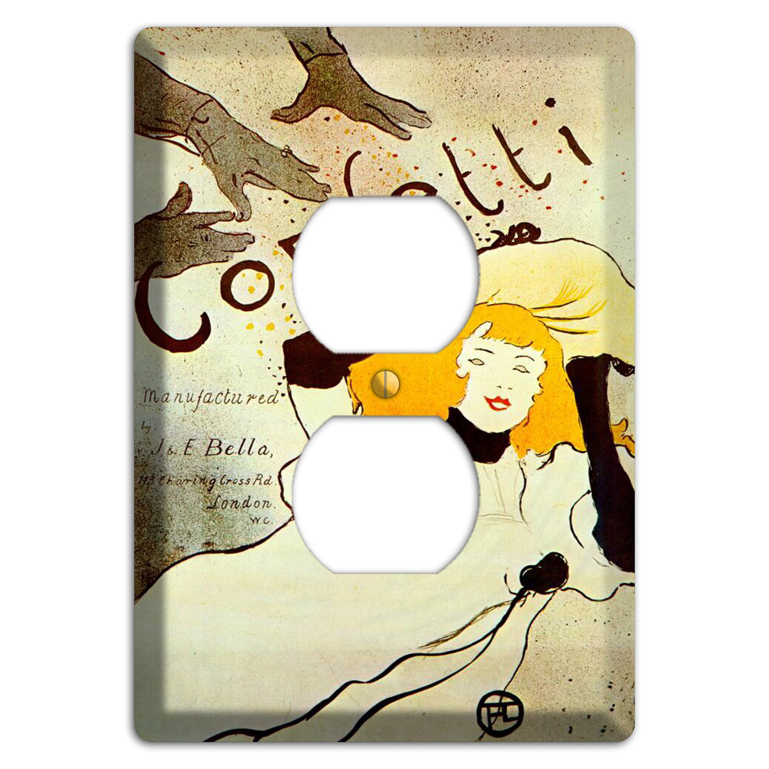 Confetti Vintage Poster Duplex Outlet Wallplate