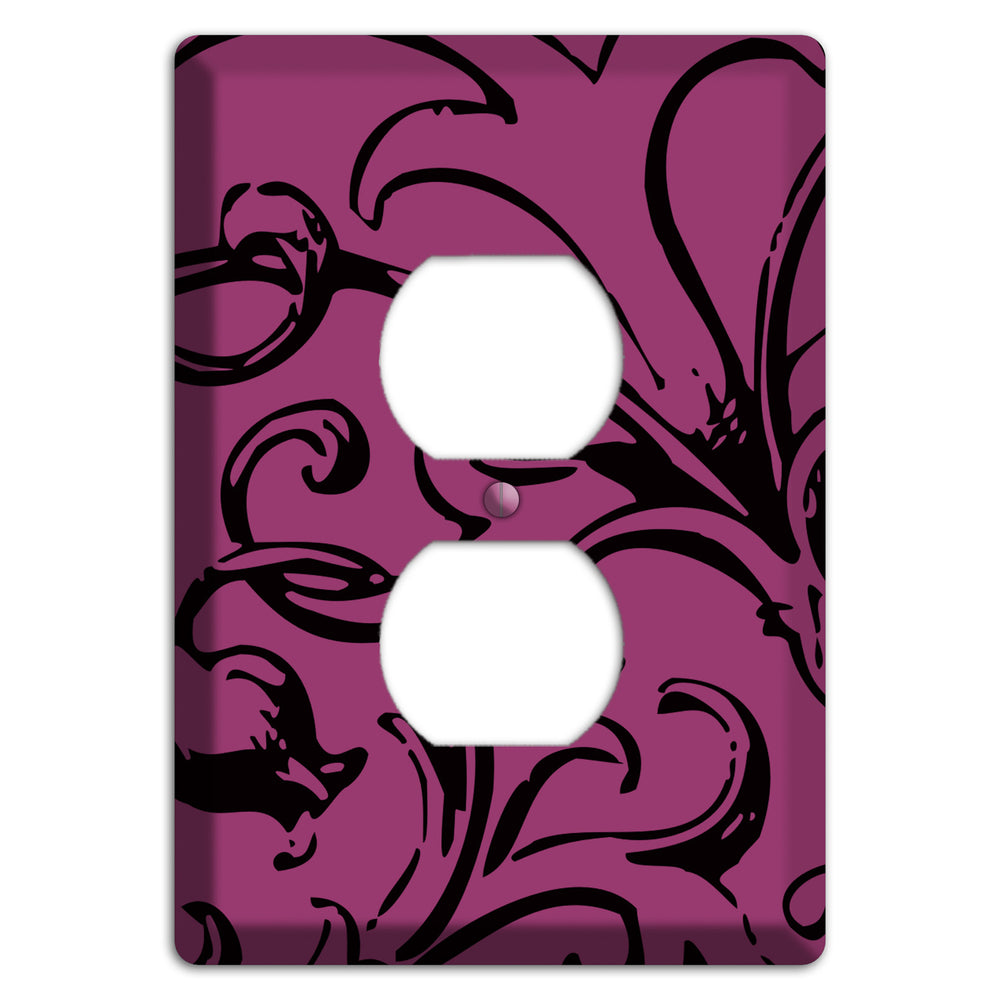 Victorian Fuschia Duplex Outlet Wallplate