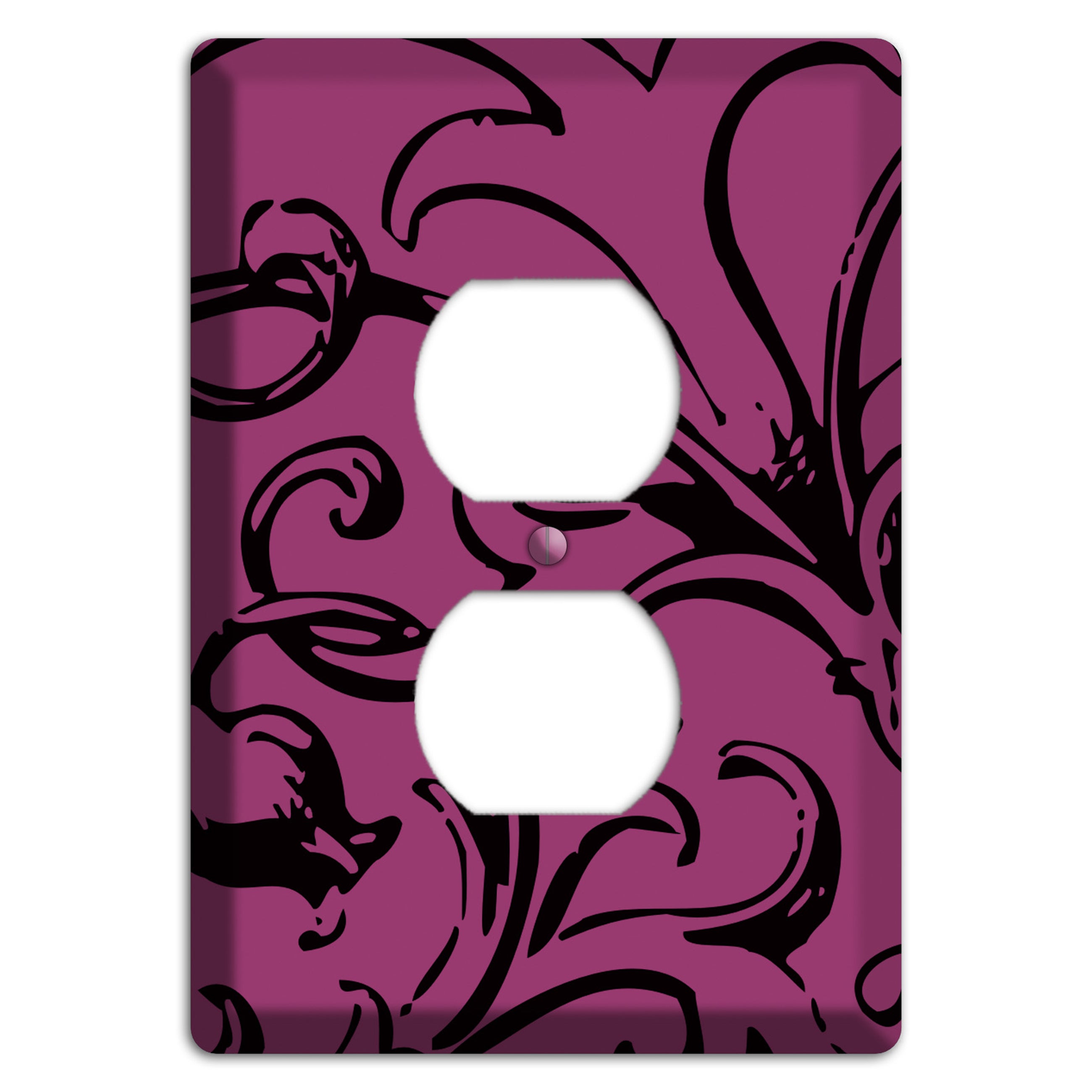 Victorian Fuschia Duplex Outlet Wallplate
