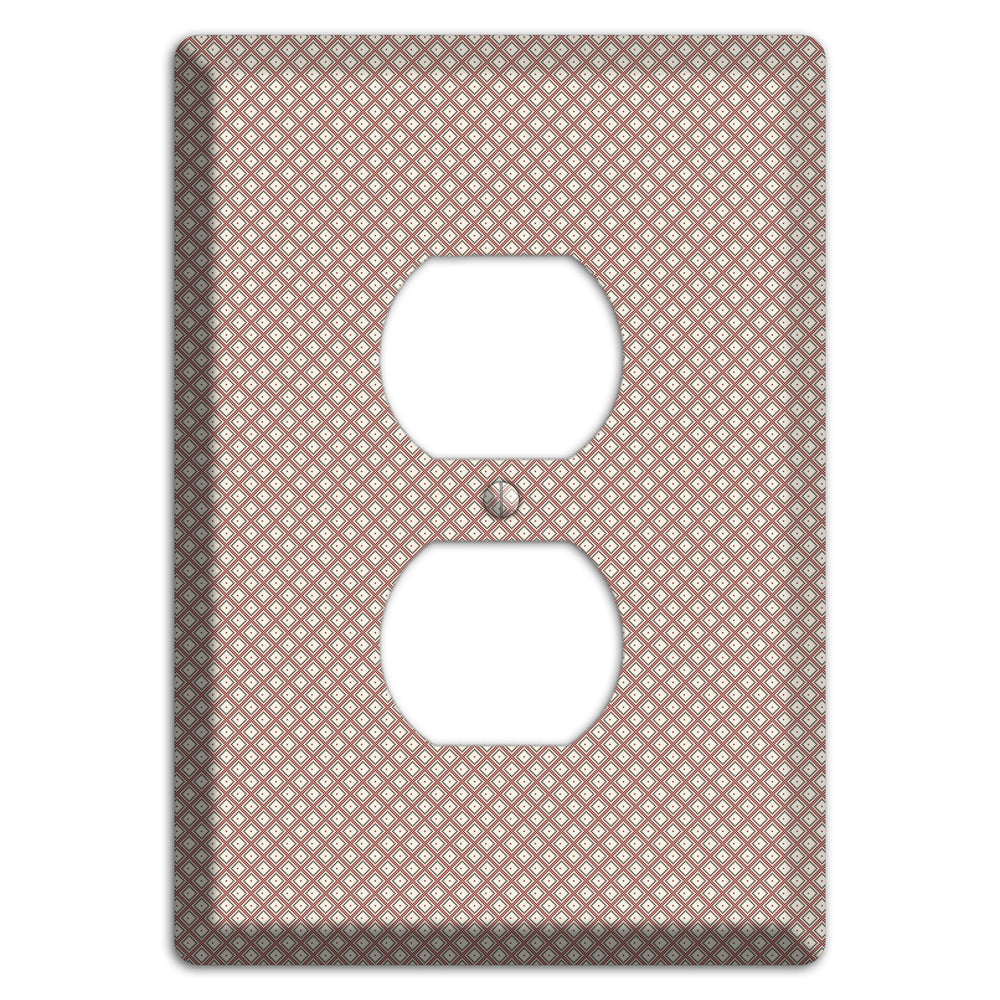 Light Brown and Beige Diamonds Duplex Outlet Wallplate