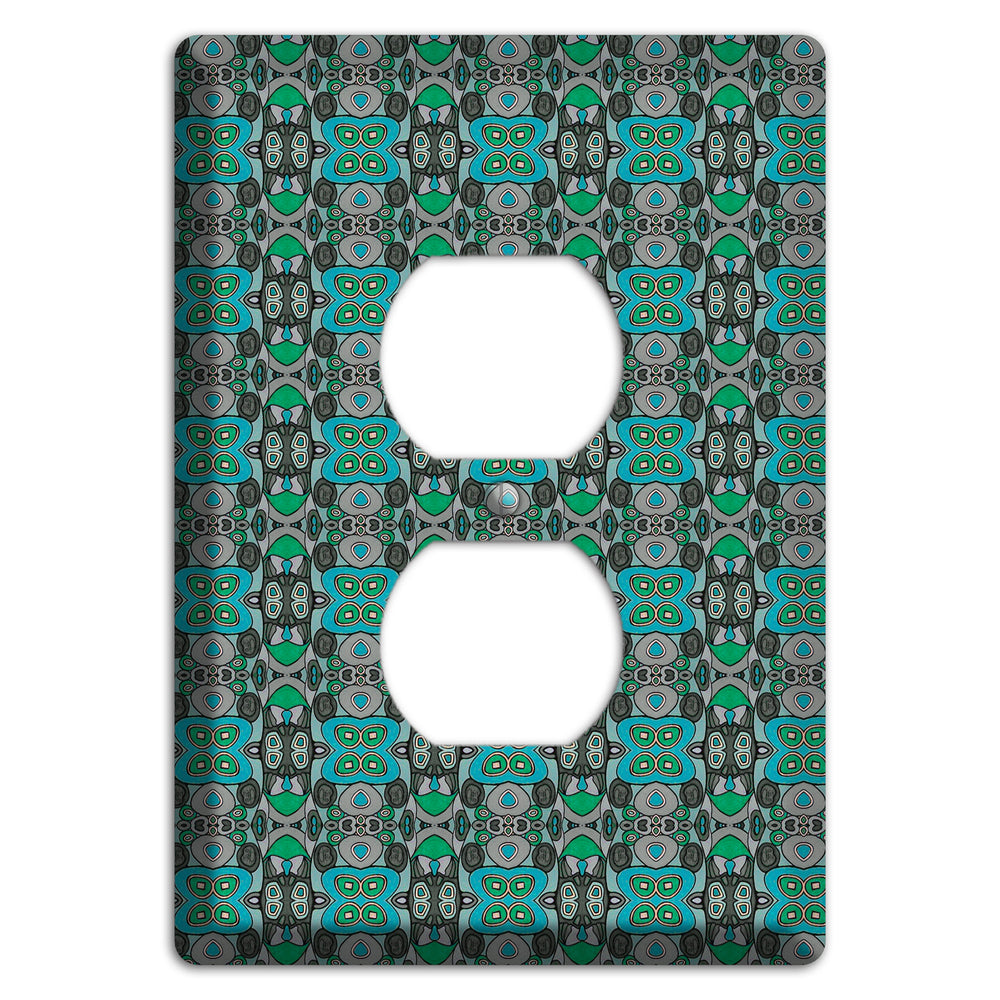 Green Tapestry Duplex Outlet Wallplate