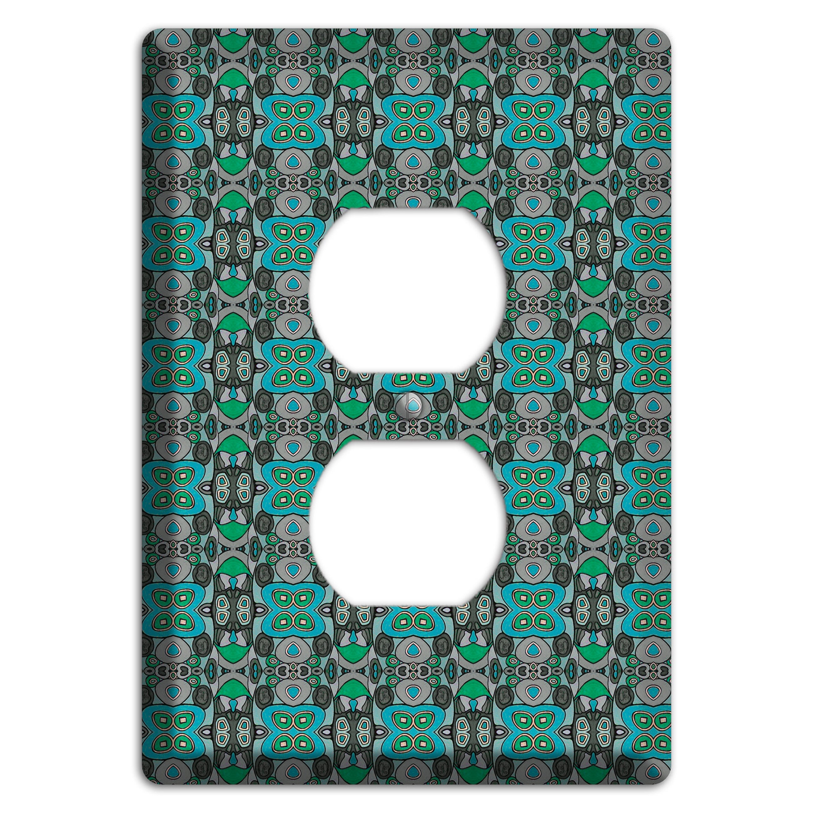 Green Tapestry Duplex Outlet Wallplate