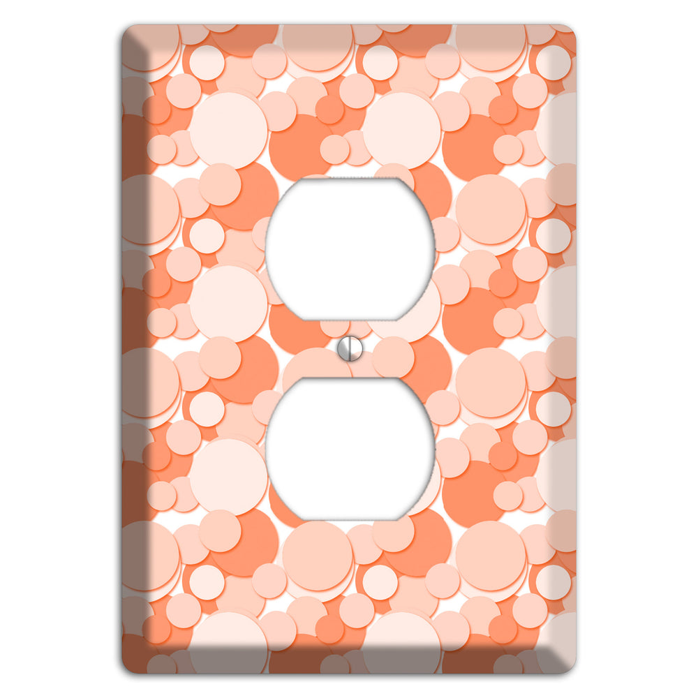 Multi Coral Bubble Dots Duplex Outlet Wallplate