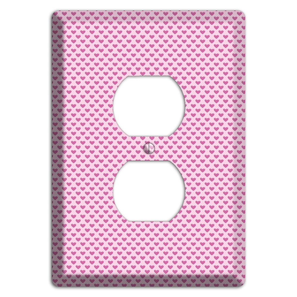Pink Hearts Duplex Outlet Wallplate