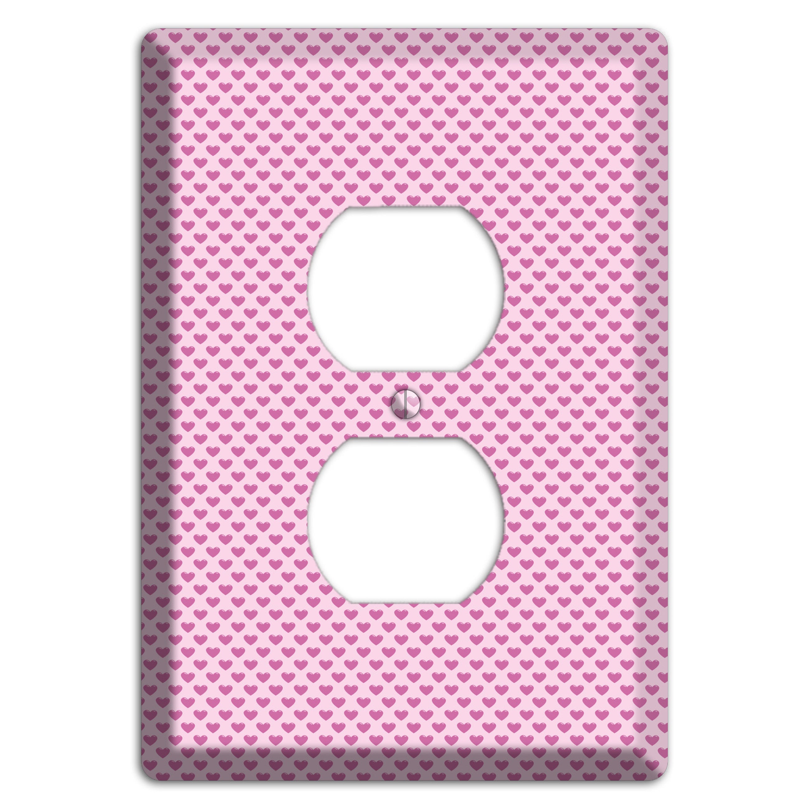Pink Hearts Duplex Outlet Wallplate