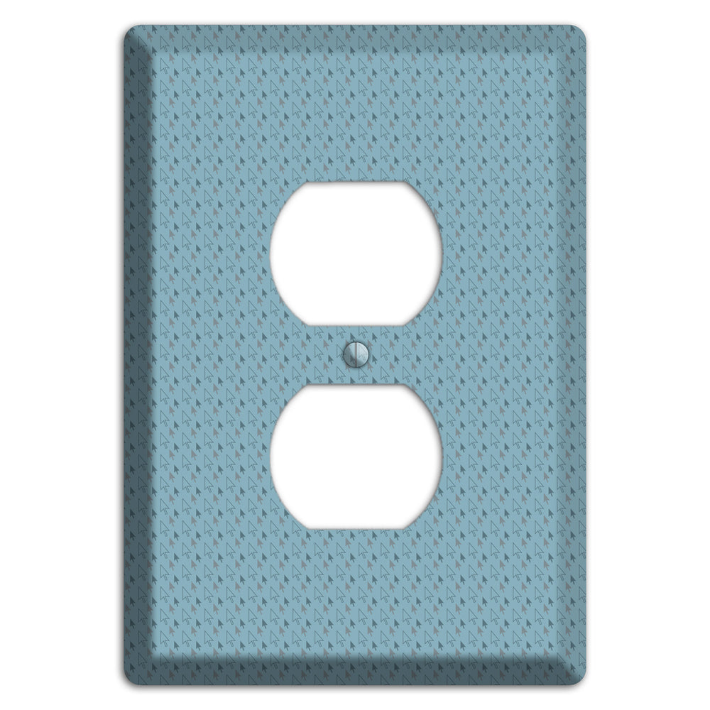 Blue Tiny Trees Duplex Outlet Wallplate