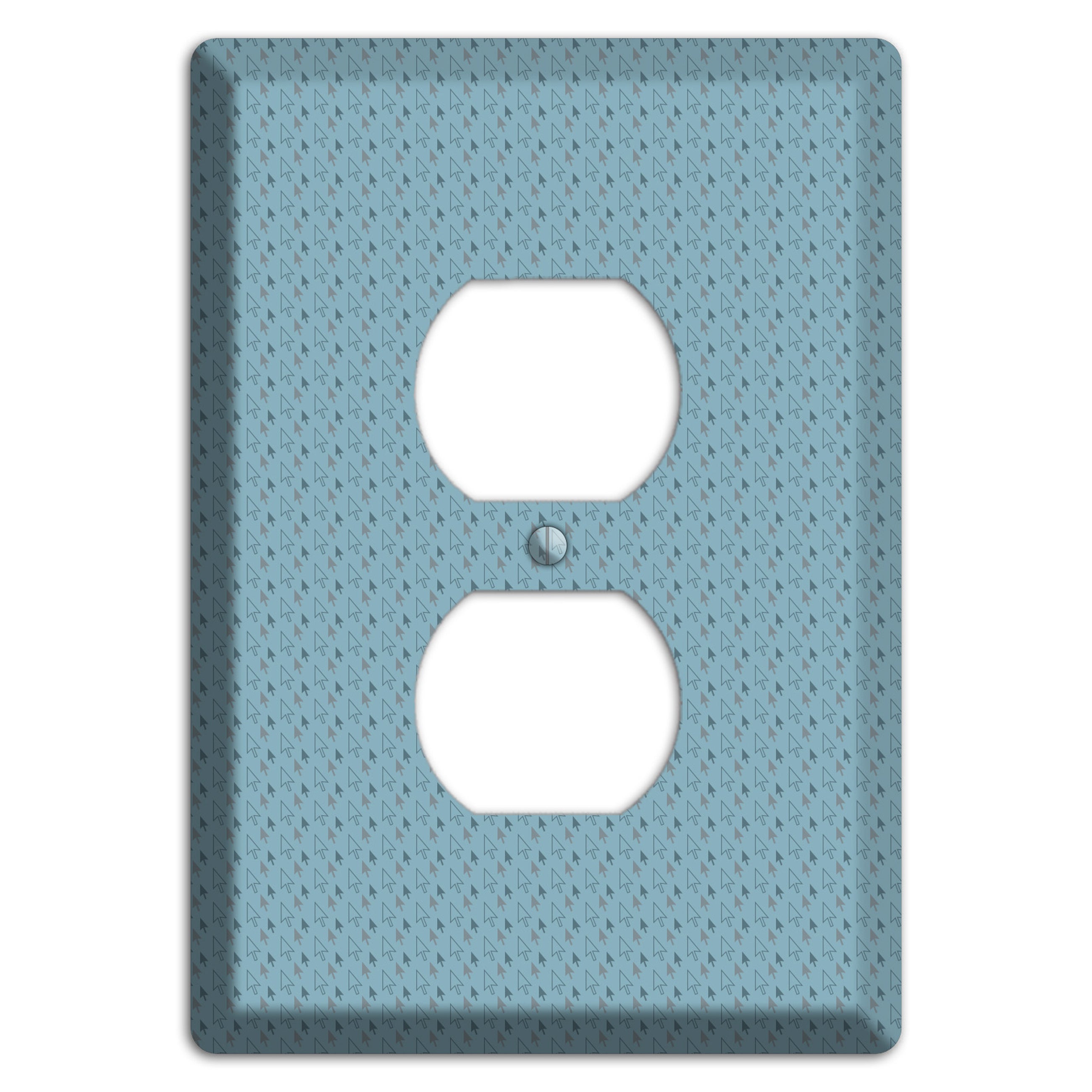Blue Tiny Trees Duplex Outlet Wallplate
