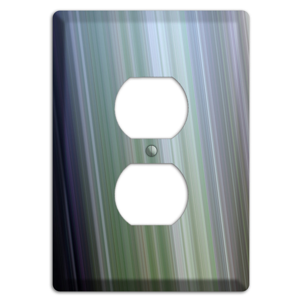 Purple and Green Ray of Light Duplex Outlet Wallplate