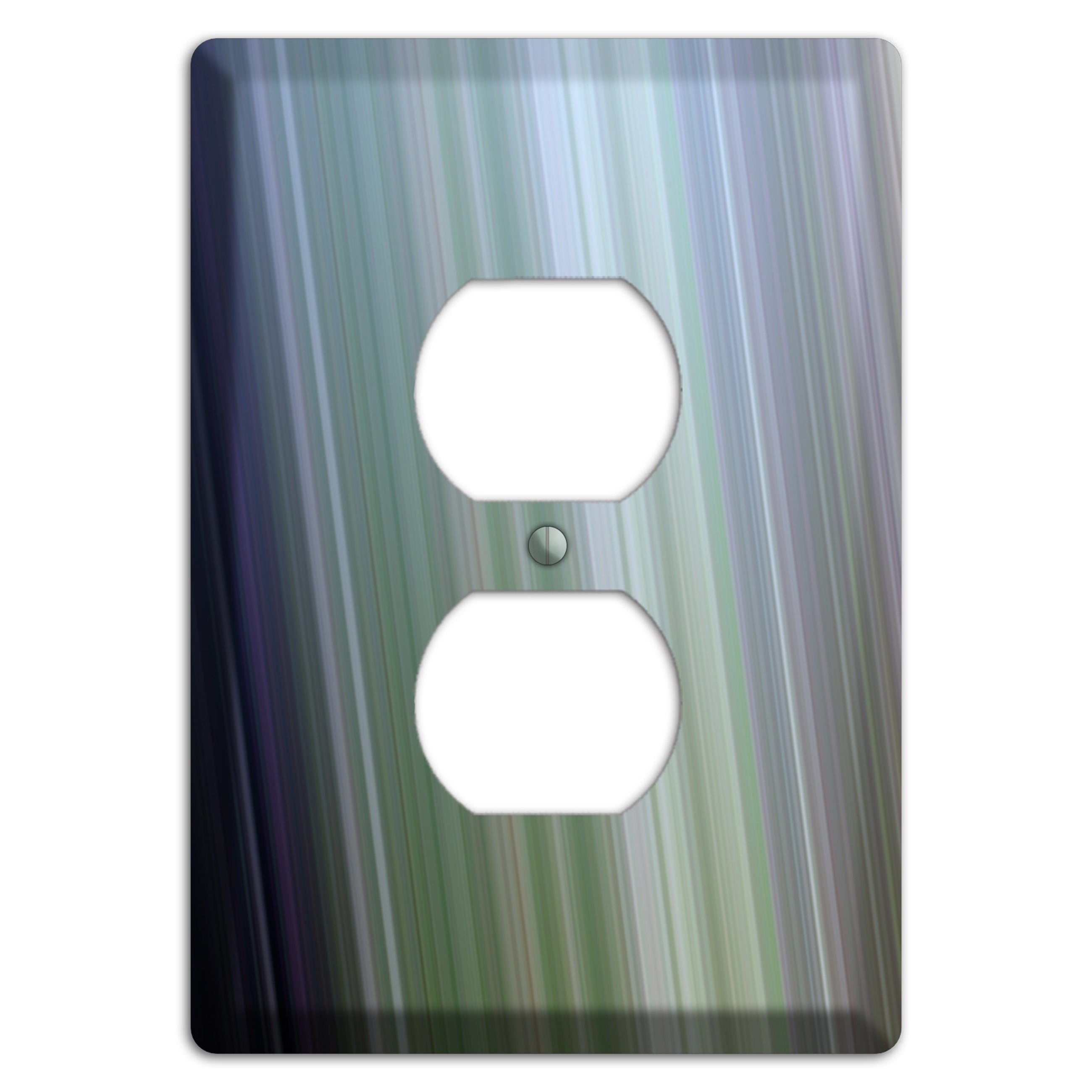 Purple and Green Ray of Light Duplex Outlet Wallplate
