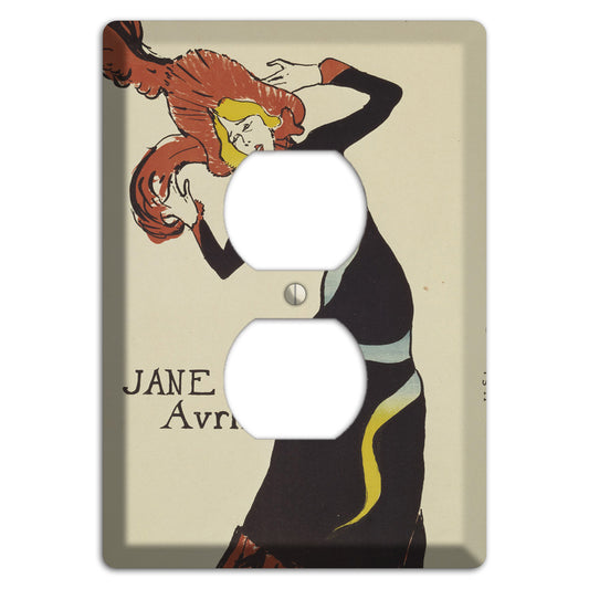 Jane Avril 2 Vintage Poster Duplex Outlet Wallplate