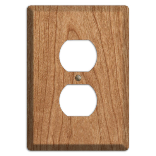 Cherry Wood Duplex Outlet Cover Plate