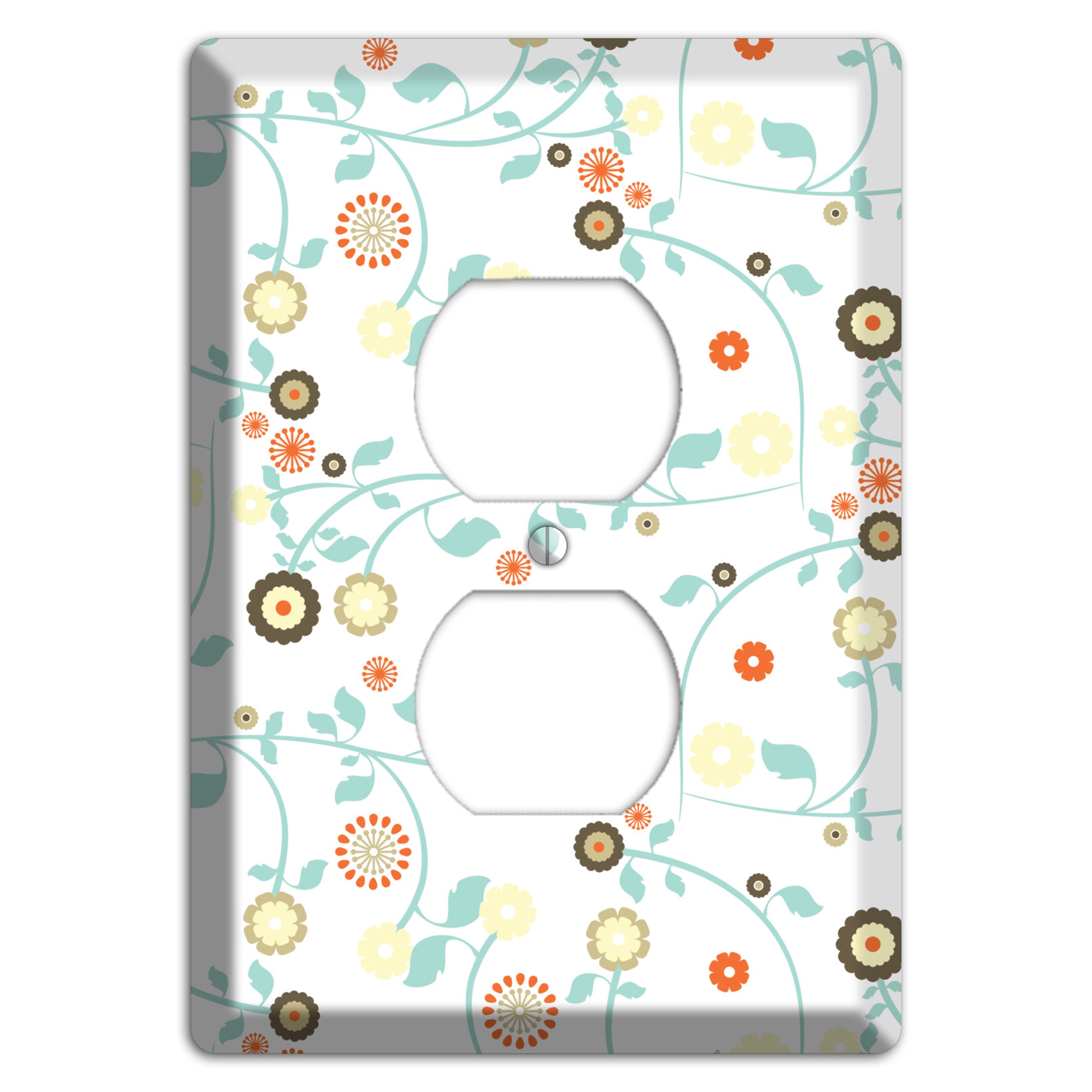 Cute Flowers Duplex Outlet Wallplate