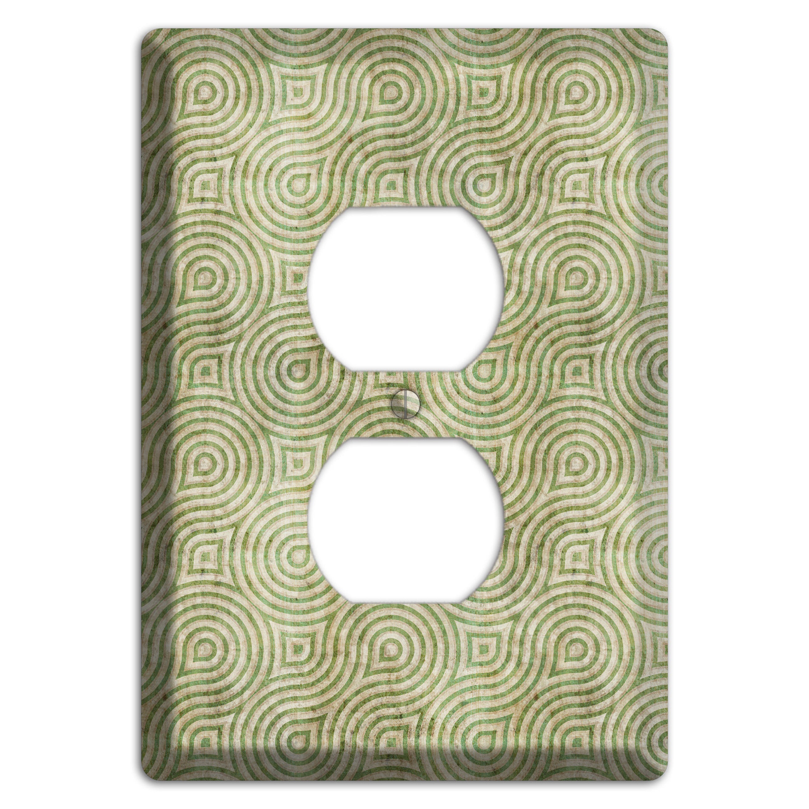Light Green Swirl Duplex Outlet Wallplate