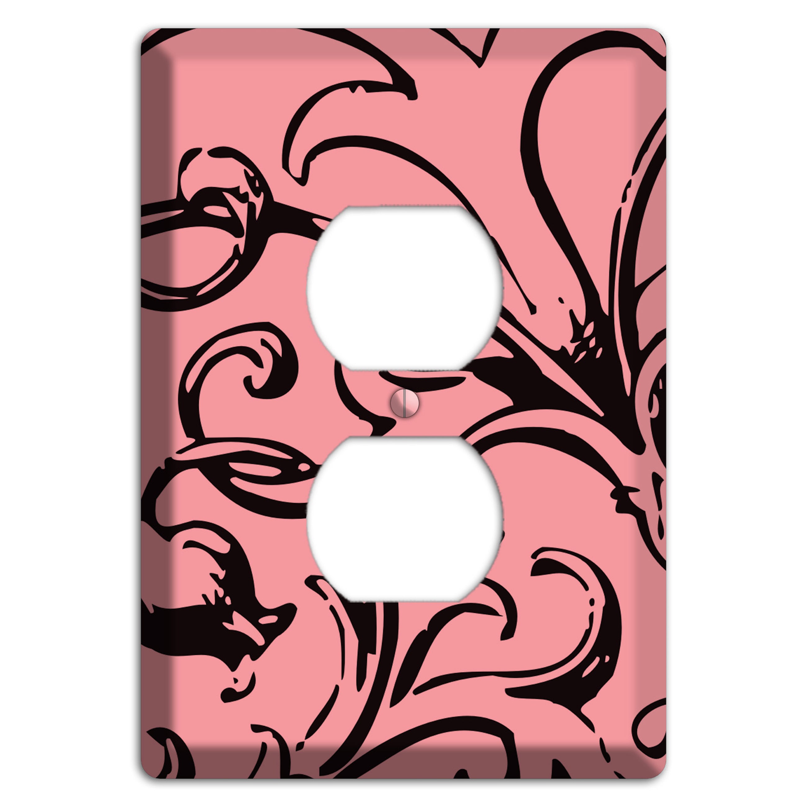 Victorian Salmon Duplex Outlet Wallplate