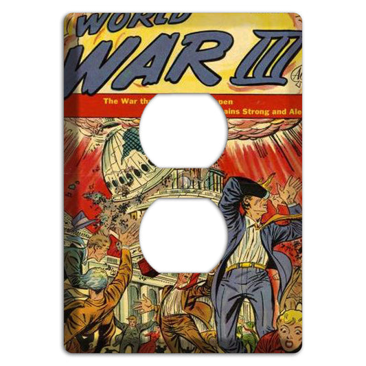 World War III Vintage Comics Duplex Outlet Wallplate