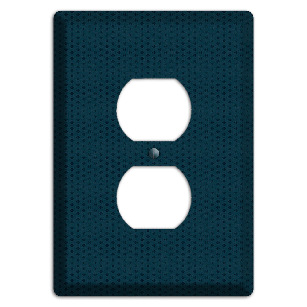 Blue with Tiny Asters Duplex Outlet Wallplate