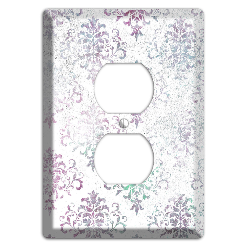 Tiara Whimsical Damask Duplex Outlet Wallplate